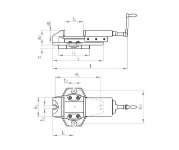 گیره زیر فرز مدل V11 G /200 ستاک