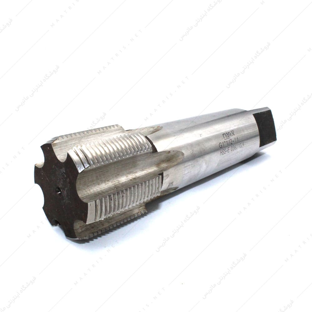 قلاویز ماشینی مستقیم HSSE سایز 1-1/2 اینچ 11 دنده لوله برند نارکس