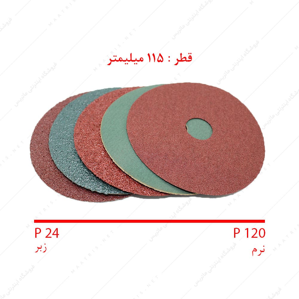 سنباده دیسکی  مینی قطر 115 زبری p100 برند OSA