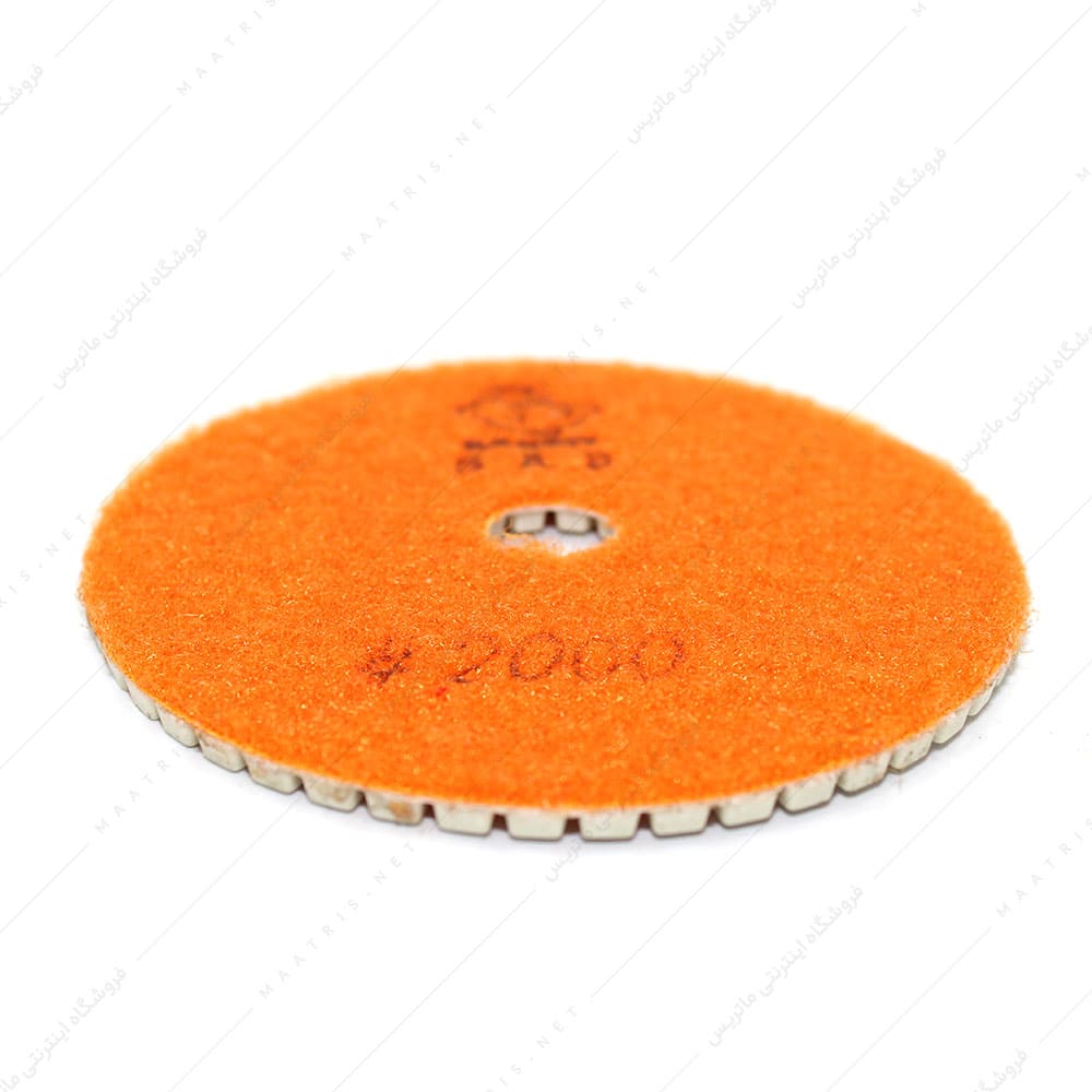 پد سنباده الماسه پشت کرکی قطر 100 میلیمتر زبری P2000 برند SAB