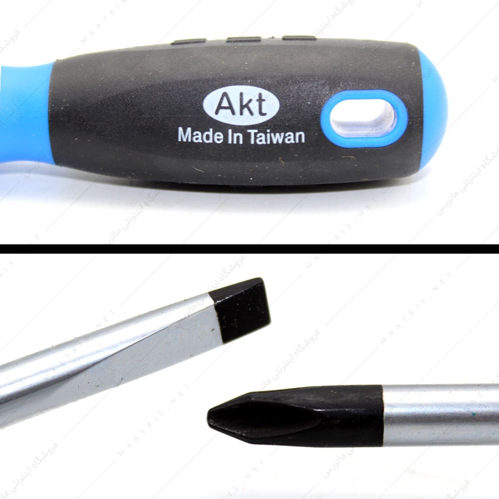 ست پیچ گوشتی دوسو و چهارسو 7 عددی  برند AKT 