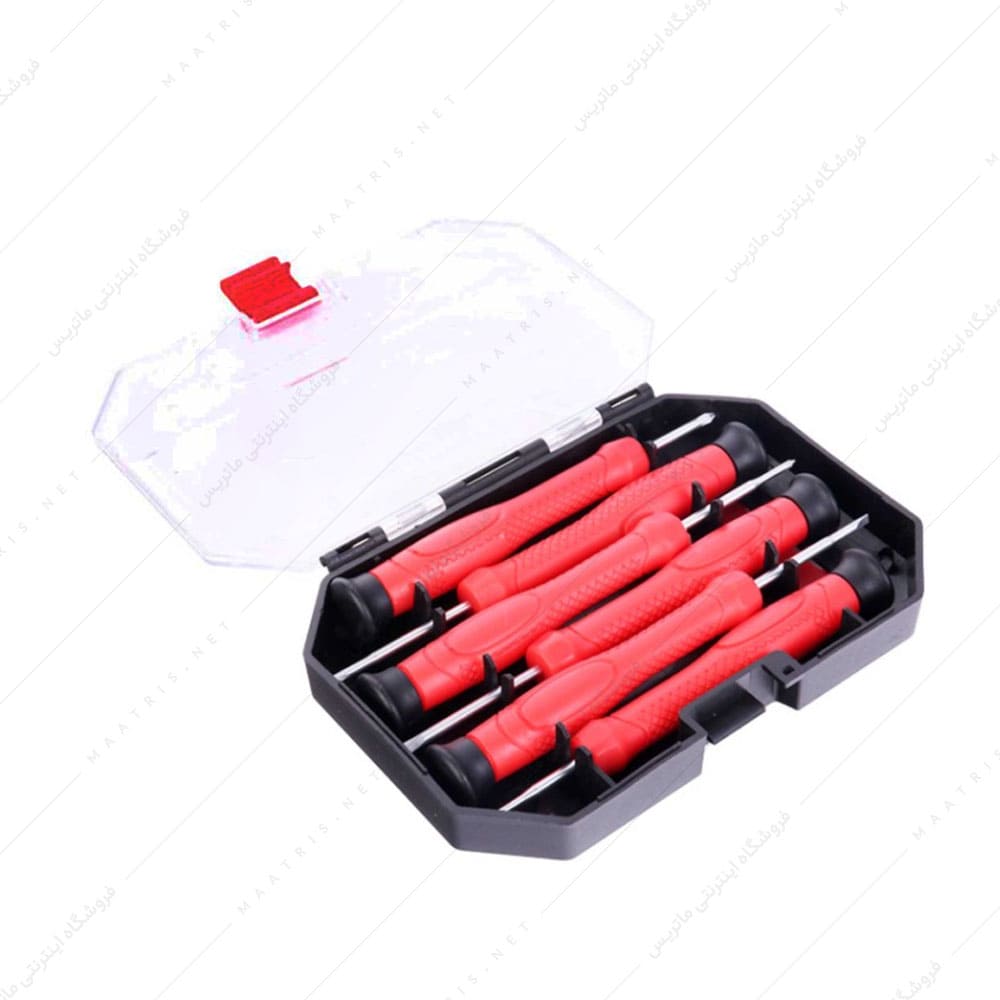 ست پیچ گوشتی ساعتی دسته پلاستیکی 6عددی کد RH-2712 برند رونیکس