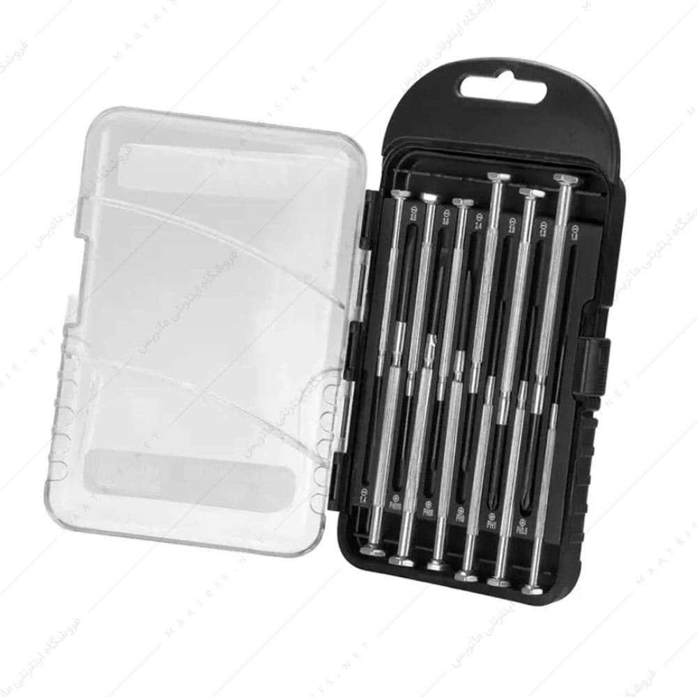 ست پیچ گوشتی ساعتی دسته فلزی 12عددی کد RH-2713 برند رونیکس