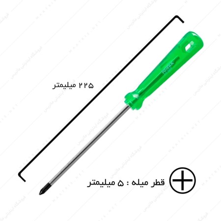 پیچ گوشتی 125×5 چهار سو کد RH-2858 برند رونیکس