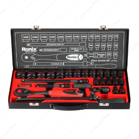 جعبه بکس 27 پارچه مشکی کد RH 2627 برند رونیکس