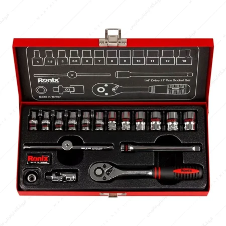 جعبه بکس 17 پارچه 1/4 اینچ کد RH-2617 برند رونیکس