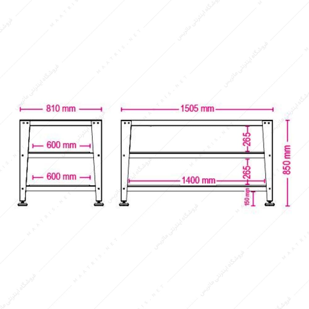 میز کار کارگاهی مدل D-0020-M برند پالت کار