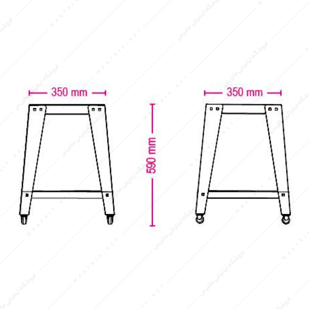 صندلی کارگاهی چرخ دار مدل C-0010 برند پالت کار