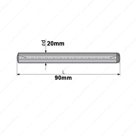 پین تثبیت ساده 90×20 میلی متر ایتالیایی