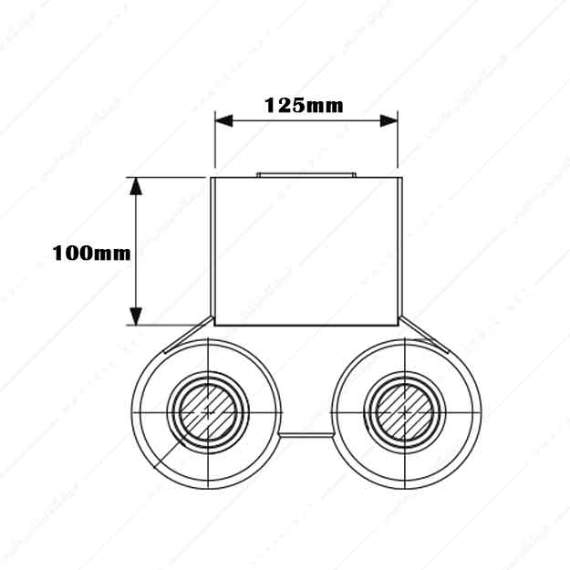 کفشک چدنی سطح کار مستطیل راهنما عقب مدل CA/125×100 