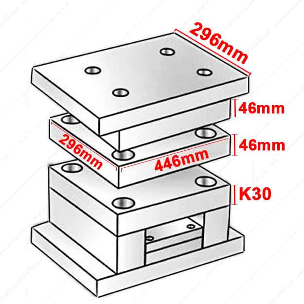 بلوک تزریق پلاستیک مدل MO40/300x450/46