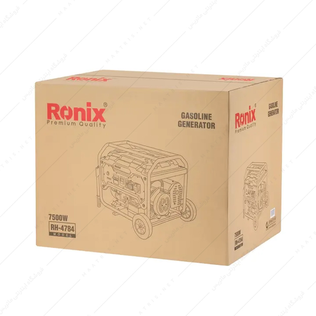 ژنراتور بنزینی 7500 وات کد RH-4784 برند رونیکس