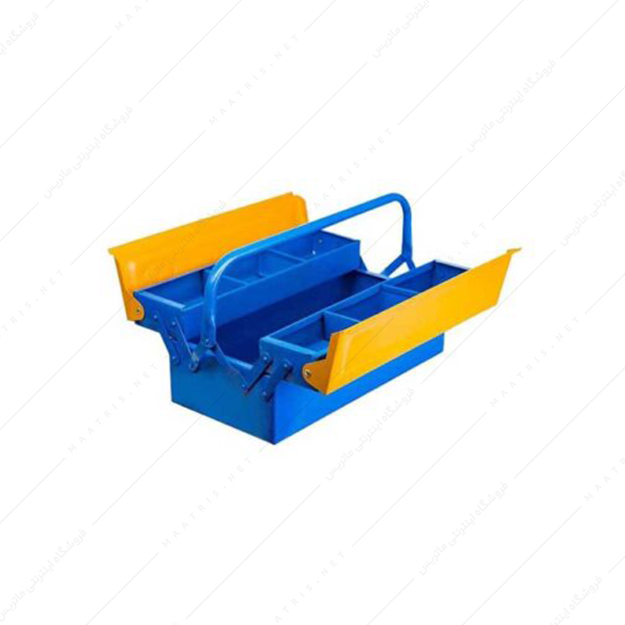جعبه ابزار فلزی دو طبقه طول 40 سانتی متر اتومات کد 412 برند وفایی