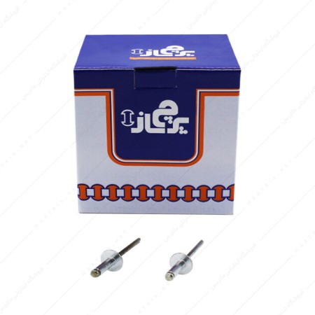 میخ پرچ گل پهن سایز 4×12 میلی متر برند پرچ ساز بسته 600 عددی