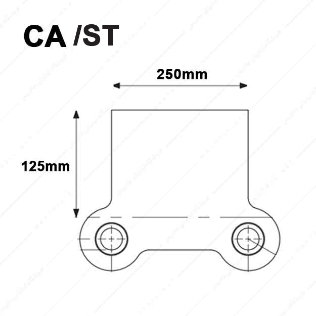 کفشک فولادی مدل CA/ST/250×125