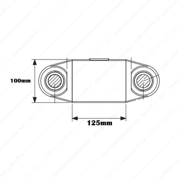 کفشک چدنی سطح کار مستطیل راهنما وسط مدل CB/125×100