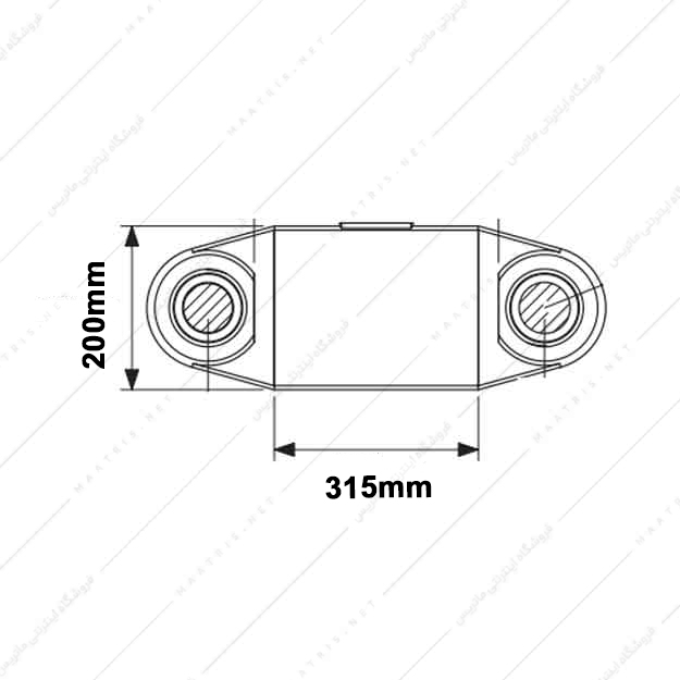 کفشک چدنی سطح کار مستطیل راهنما وسط مدل CB/315×200