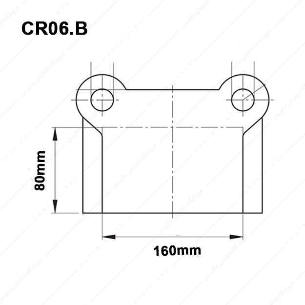 کفشک چدنی سطح کار مستطیل راهنما عقب مدل CR06.B