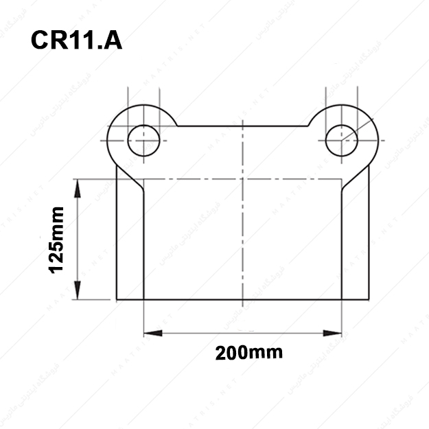 کفشک چدنی سطح کار مستطیل راهنما عقب مدل CR11.A