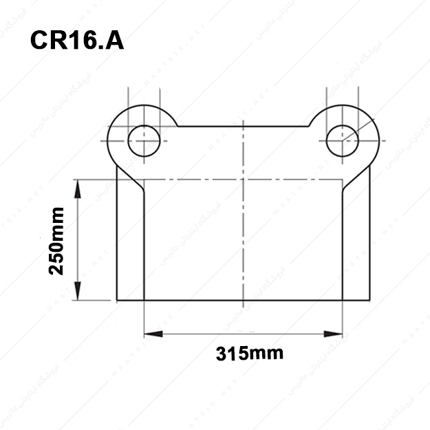 کفشک چدنی سطح کار مستطیل راهنما عقب مدل CR16.A