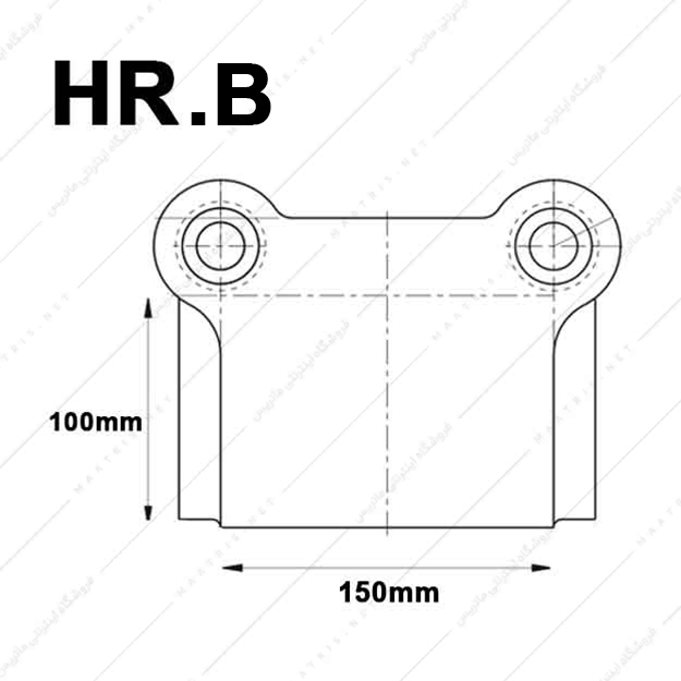 کفشک فولادی سطح کار مستطیل راهنما عقب مدل HR03.B