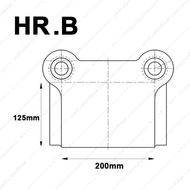 کفشک فولادی سطح کار مستطیل راهنما عقب مدل HR04.B
