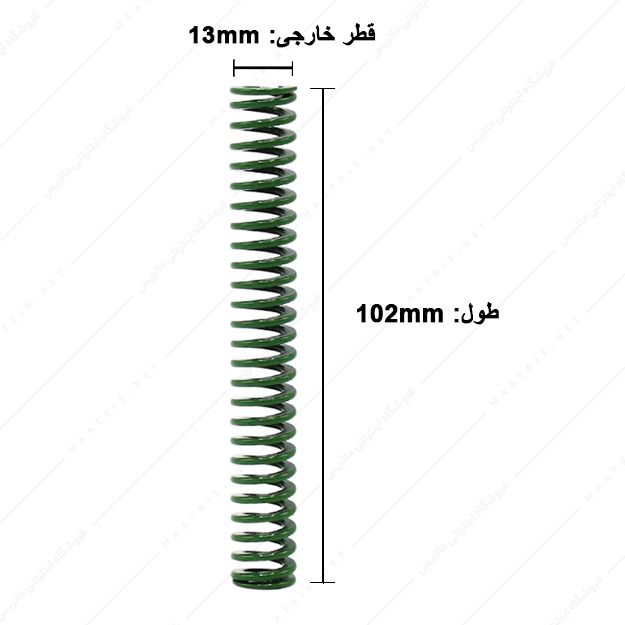 فنر قالبسازی ایتالیایی سبز مدل V-13×102