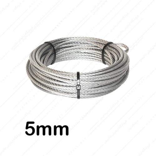 سیم بکسل سایز 5 میلی متر بدون روکش سفید فولادی