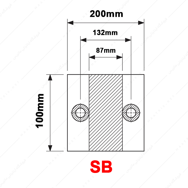 کفشک فولادی دو صفحه ای مدل SB/200×100/1