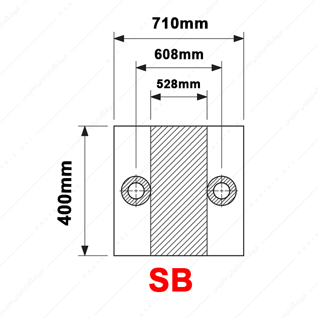 کفشک فولادی دو صفحه ای مدل SB/710×400/1