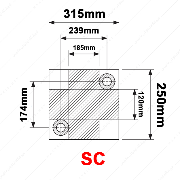 کفشک فولادی دو صفحه ای مدل SC/315×250/1