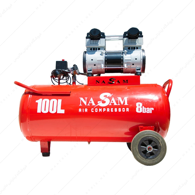 کمپرسور باد 100 لیتری اویل فری کد CO-1101 برند نسام