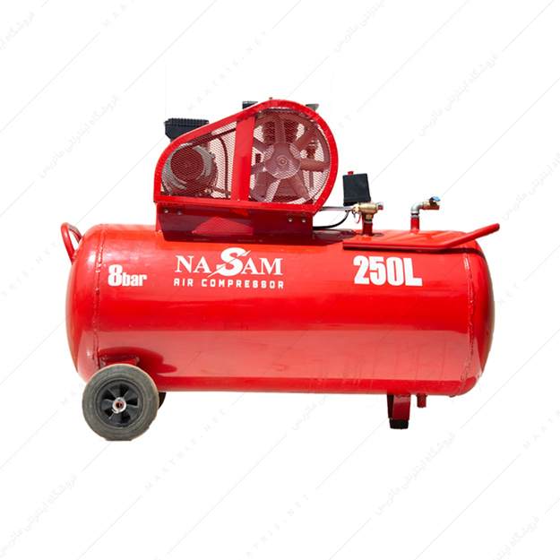 کمپرسور باد 250 لیتری خوابیده کد CO-0250 برند نسام