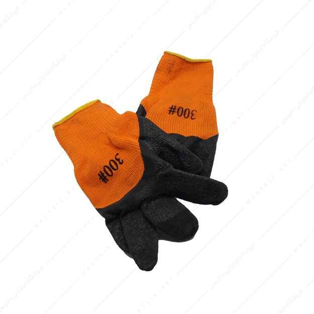 دستکش ژله ای نارنجی کد 300