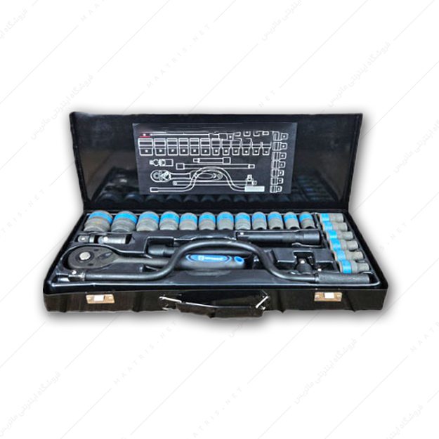 جعبه بکس 24 پارچه فشار قوی درایو 1/2 اینچ جعبه مشکی