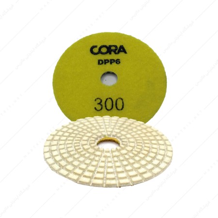 پد الماسه پشت کرکی سایز 10 سانتی متر P300 برند کورا