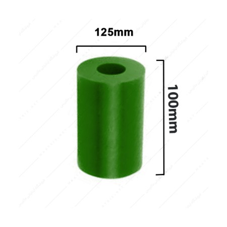 فنر پلی اورتان ( الاستومر ) سبز سوراخدار قطر 125 طول 100 میلی متر