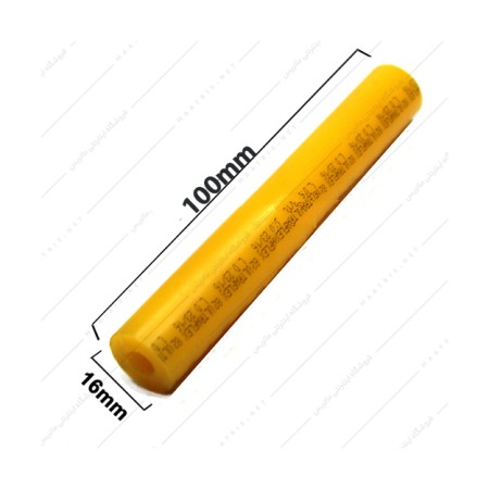 فنر پلی اورتان ( الاستومر ) زرد سوراخدار قطر 16 طول 100 میلی متر