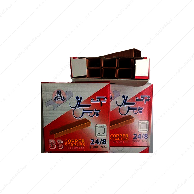 سوزن منگنه سایز 24×8 بسته 2000 عددی برند برس ساز