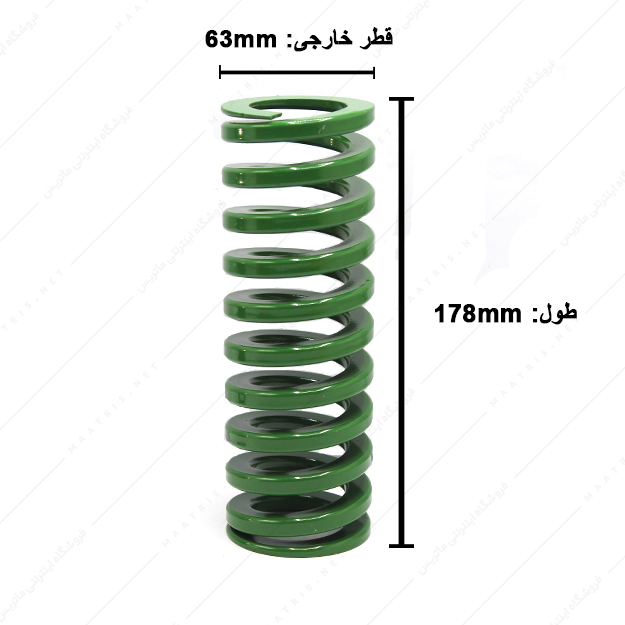 فنر سایز 178×63 میلی متر سبز برند ایتالیا