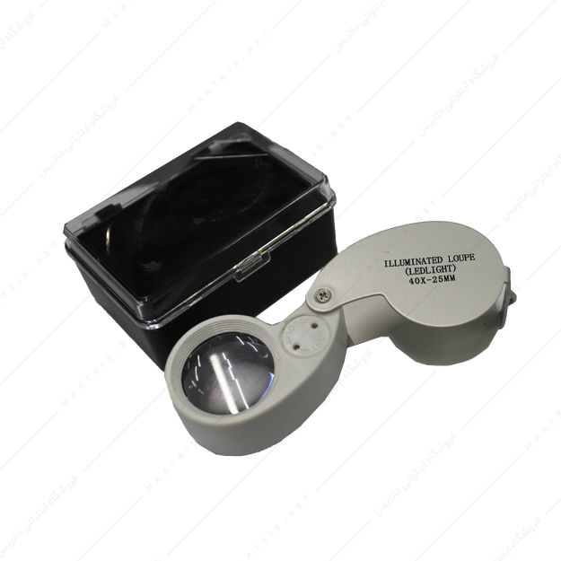 ذره بین تاشو چراغدار 40X مدل MG21011