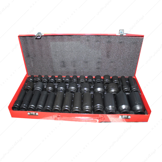 جعبه بکس 35 پارچه فشار قوی درایو 1/2 بلند مدل GW-LS0035